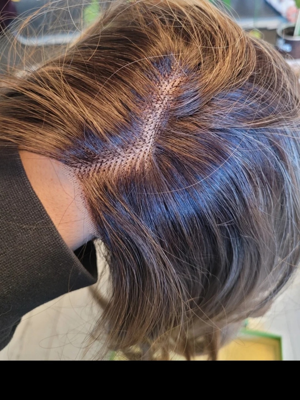 Synthetic Wig- Brown with Blonde Highlights 13x4 Parting Space